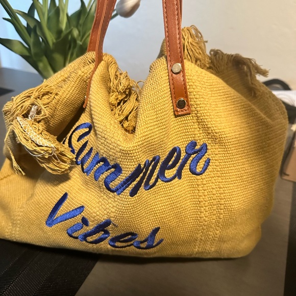 Handbags - Yellow Summer Vibes Tote Bag